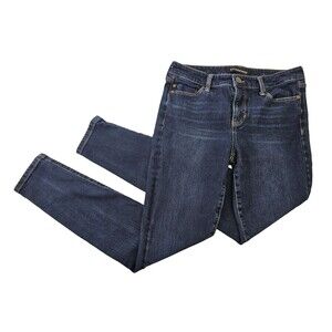 Liverpool Womens 4 The Skinny Mid Rise Dark Blue Denim Stretch Skinny Jeans EUC